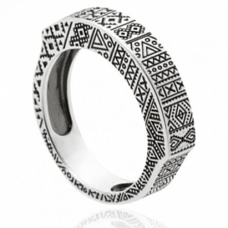 Bague homme argent Saler