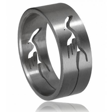 Bague homme incrustée dragon 2 Oranaï 