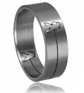 Bague homme incrustée lapin