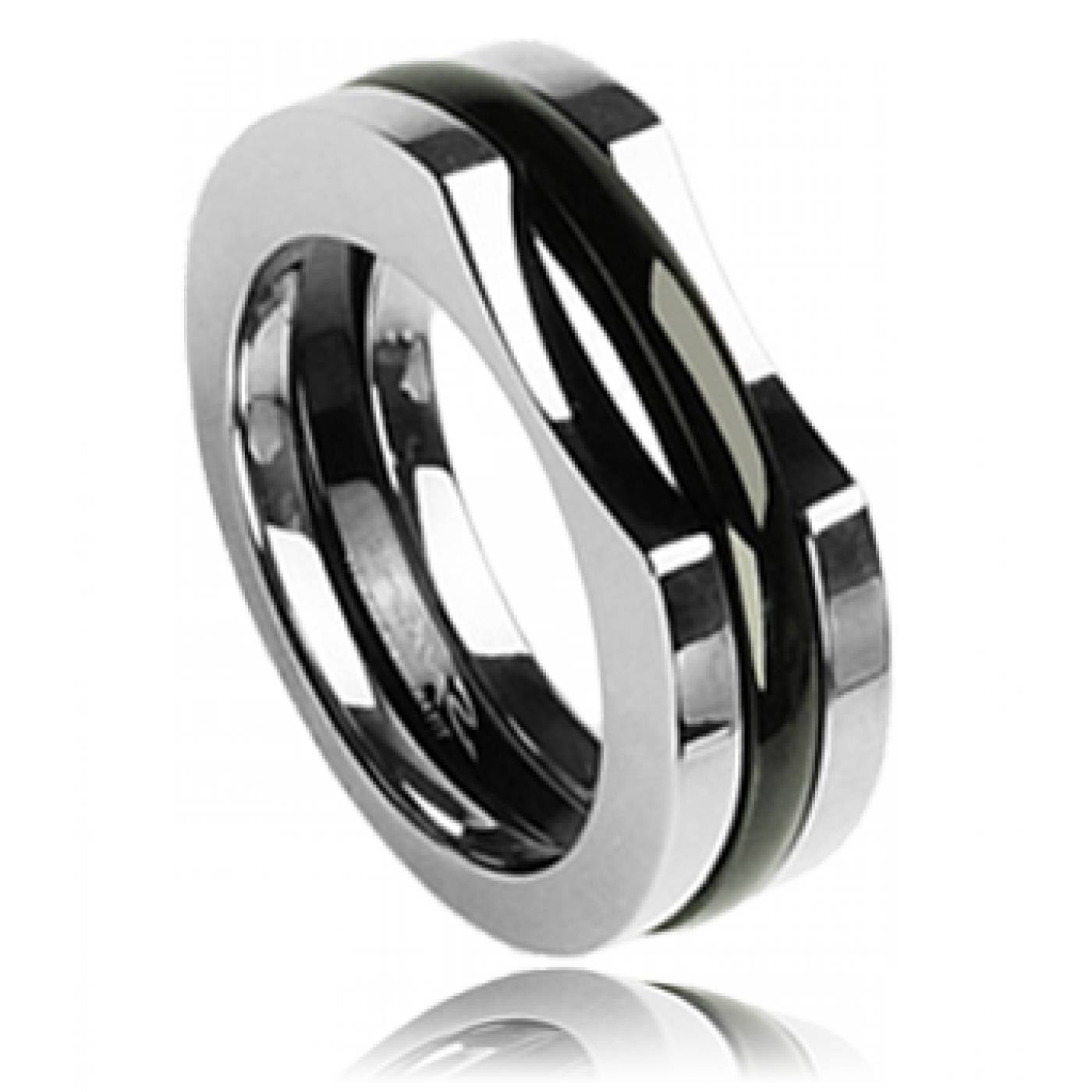 Alliance Titane Homme Bague Connectée Homme Acier Titane Noir