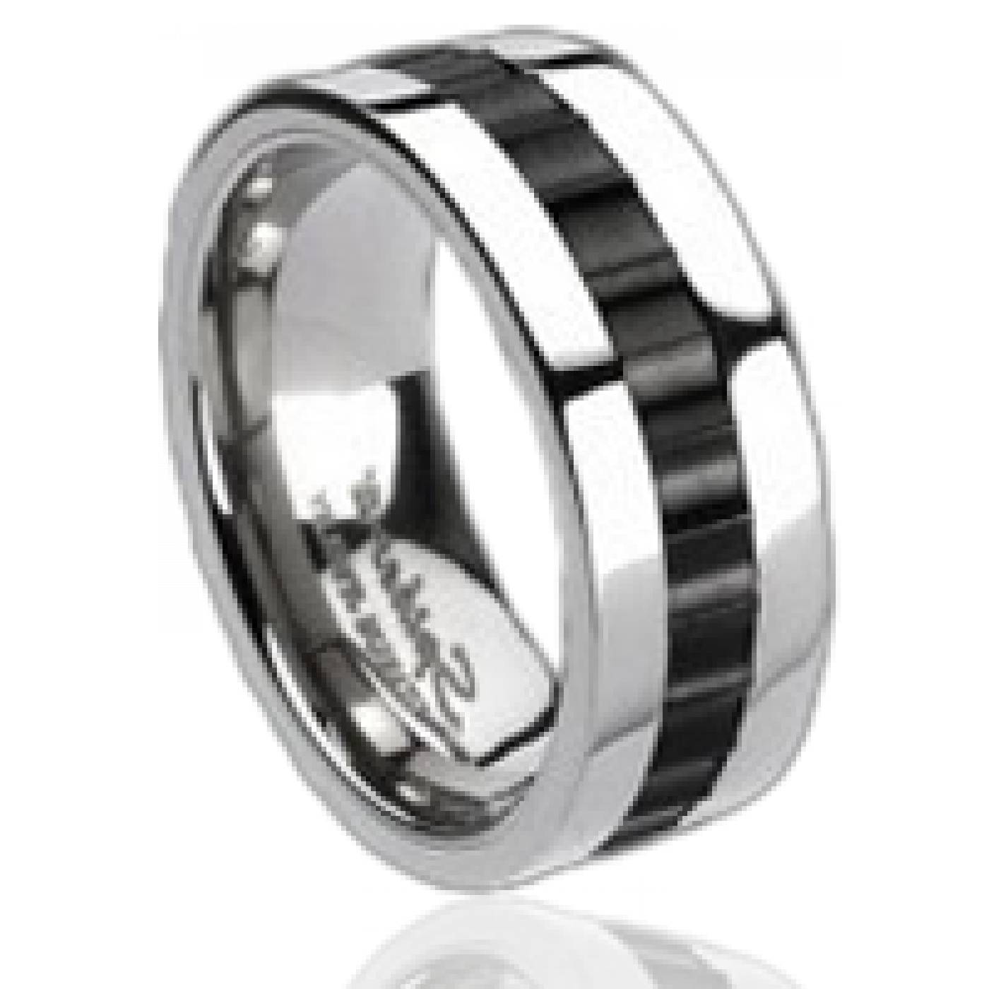 Bague Homme sérénité Titane Spikes