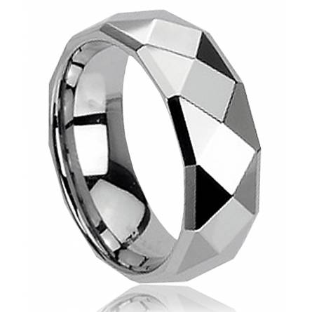 Bague homme tungstène hypnotique