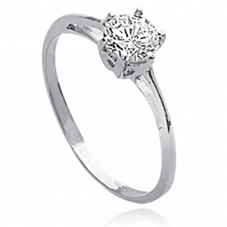 Bague Solitaire Argent 1 old