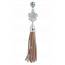 Bijoux de portable fleur strass marron Tess mini