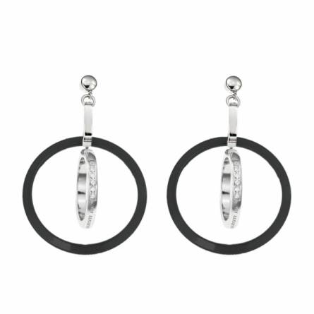 Boucles d'oreilles Cerruti Eleganza noir