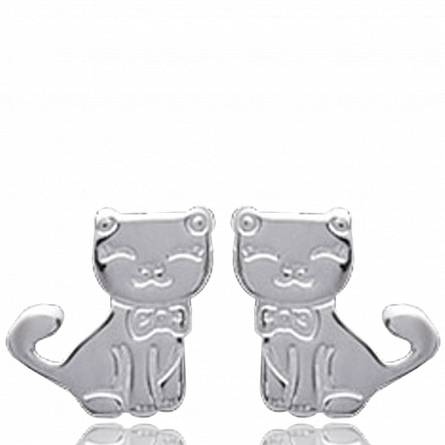 Boucles d'oreilles chat malice