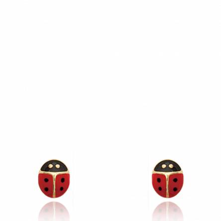 Boucles d'oreilles coccinelle