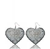 Boucles d'oreilles coeur contrasté