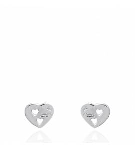 Boucles d'oreilles coeur impressions