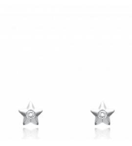 Boucles d'oreilles cristal étoile mirroir