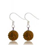 Boucles d'oreilles cristal orange foncé Palmyr