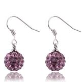 Boucles d'oreilles cristal parme Paquito