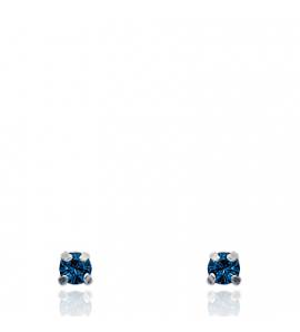 Boucles d'oreilles cristal tige argent 22