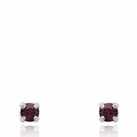 Boucles d'oreilles cristal tige argent 27