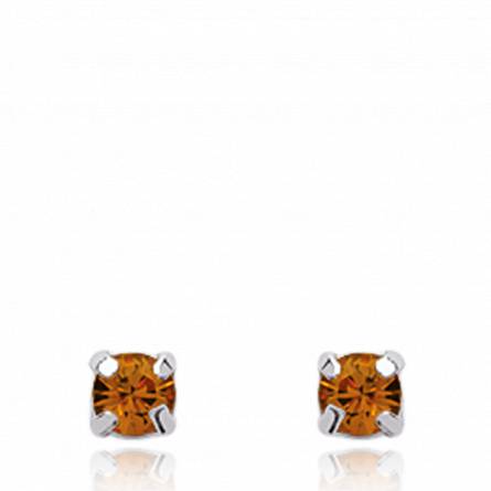 Boucles d'oreilles cristal tige argent 29