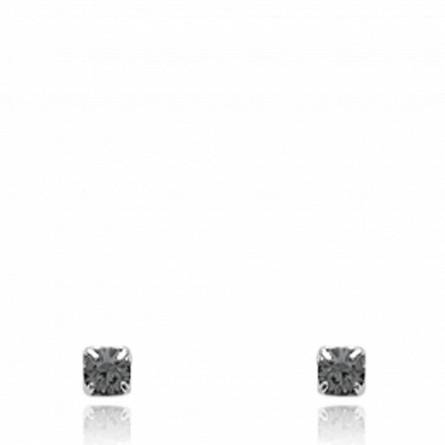 Boucles d'oreilles cristal tige argent 31