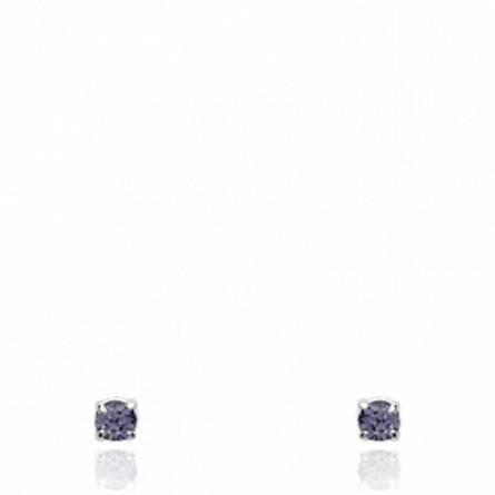 Boucles d'oreilles cristal tige argent 33