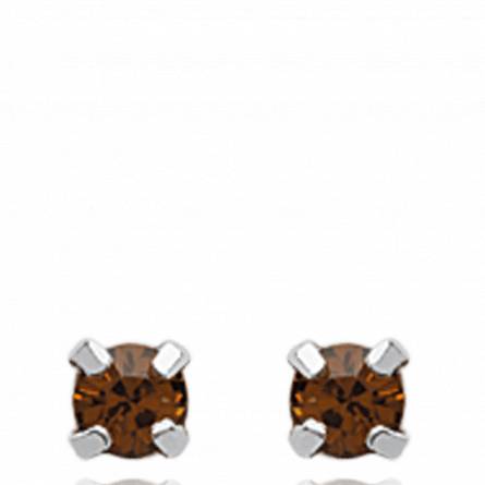 Boucles d'oreilles cristal tige argent 39