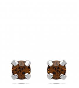 Boucles d'oreilles cristal tige argent 39