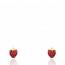 Boucles d'oreilles enfant or Meira rouge mini