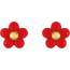 Boucles d'oreilles enfant or Viseya rouge 2