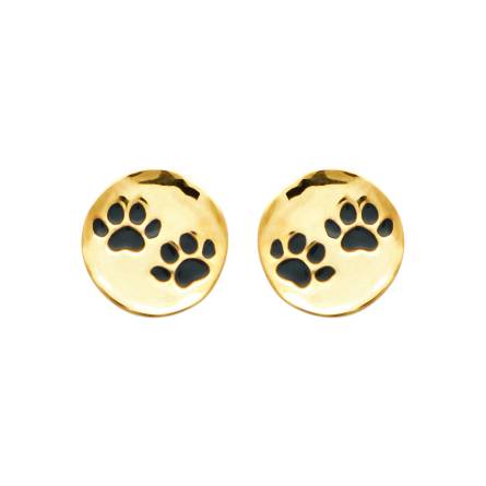 Boucles d'oreilles enfant plaqué or Asino ronde