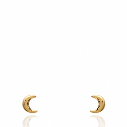 Boucles d'oreilles enfant plaqué or demi lune