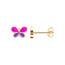 Boucles d'oreilles enfant plaqué or Niova violet 2