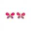 Boucles d'oreilles enfant plaqué or Niova violet mini