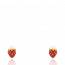 Boucles d'oreilles enfant plaqué or Strawberry rouge mini