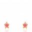 Boucles d'oreilles enfant plaqué or Tartaruga rose mini