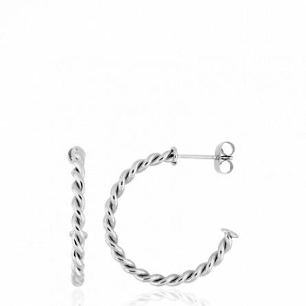 Boucles d'oreilles femme acier Cretia