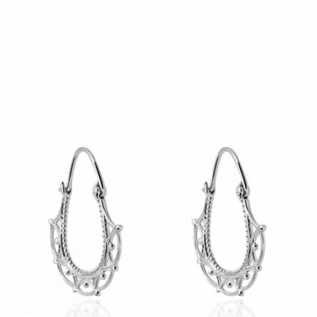 Boucles d'oreilles femme argent Adidja créoles