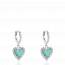 Boucles d'oreilles femme argent Alecia coeur turquoise mini