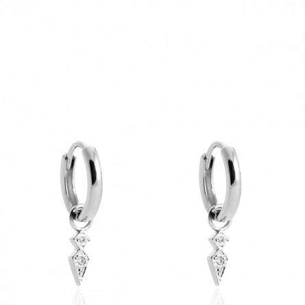 Boucles d'oreilles femme argent Aliosa créoles