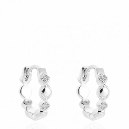 Boucles d'oreilles femme argent Ambala créoles