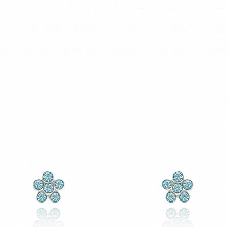 Boucles d'oreilles femme argent Apphia bleu