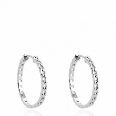 Boucles d'oreilles femme argent Arzur ronde