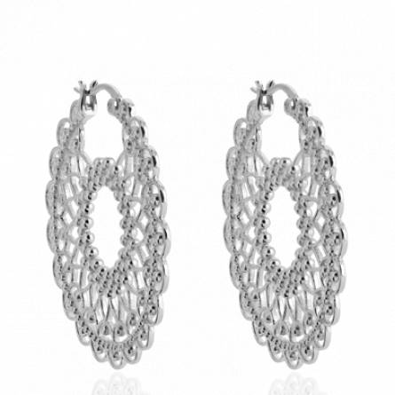 Boucles d'oreilles femme argent Cagigal créoles