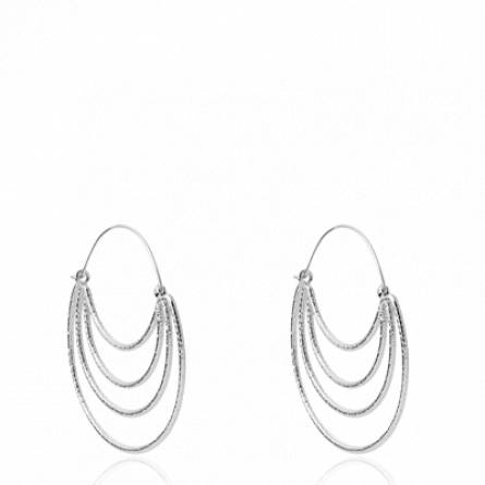 Boucles d'oreilles femme argent Dalmanza créoles