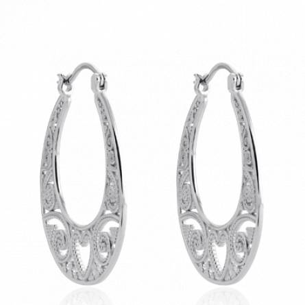 Boucles d'oreilles femme argent Djedoua créoles