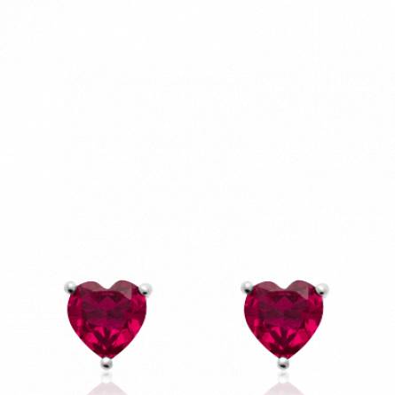 Boucles d'oreilles femme argent Fardati coeur