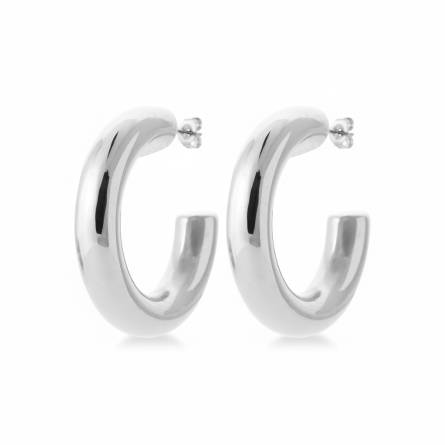 Boucles d'oreilles femme argent Fedy ronde