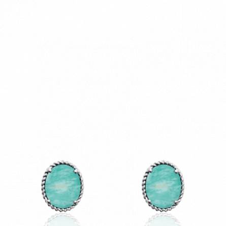 Boucles d'oreilles femme argent Himmat turquoise