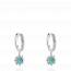 Boucles d'oreilles femme argent Luliane créoles turquoise mini