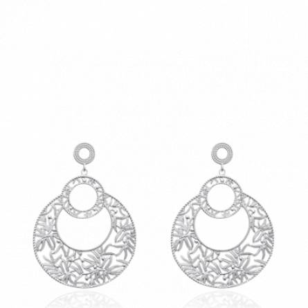 Boucles d'oreilles femme argent Mannahou ronde