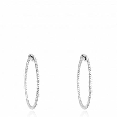 Boucles d'oreilles femme argent Maras ronde