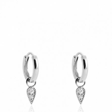 Boucles d'oreilles femme argent Marlison créoles