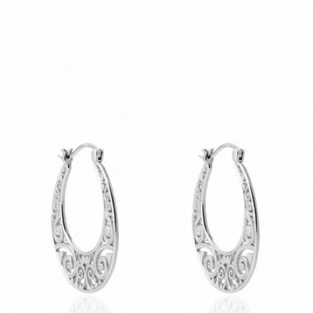 Boucles d'oreilles femme argent Namragi créoles