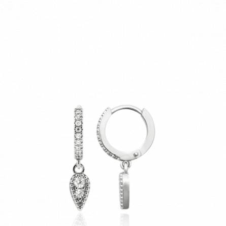 Boucles d'oreilles femme argent Nijese ronde